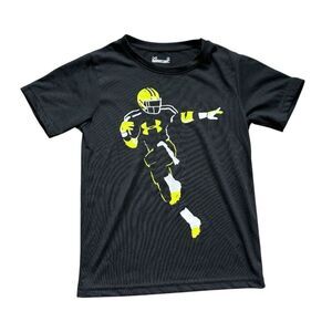 Youth Boys Under Armour Football Dri-Fit Graphic Tee Shirt - Sz 6